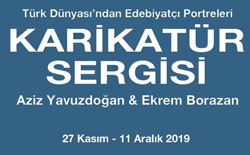 Türk Dünyası Edebiyatçı Portreleri Sergisi Anadolu Üniversitesi İİBF Sergi Salonunda